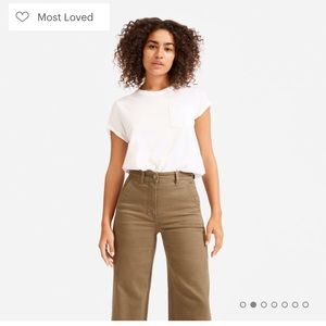 NWOT Everlane wide leg cropped pant in Ochre